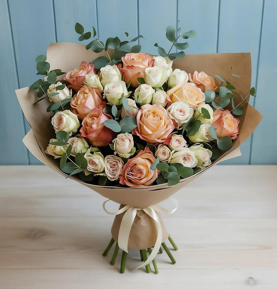 Букет цветов из: Альстромерии и Розы в Судаке