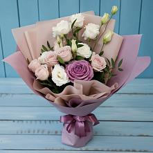 Букет цветов из:  Розы и Лизиантусы #REPLACE_PRED# Судаке