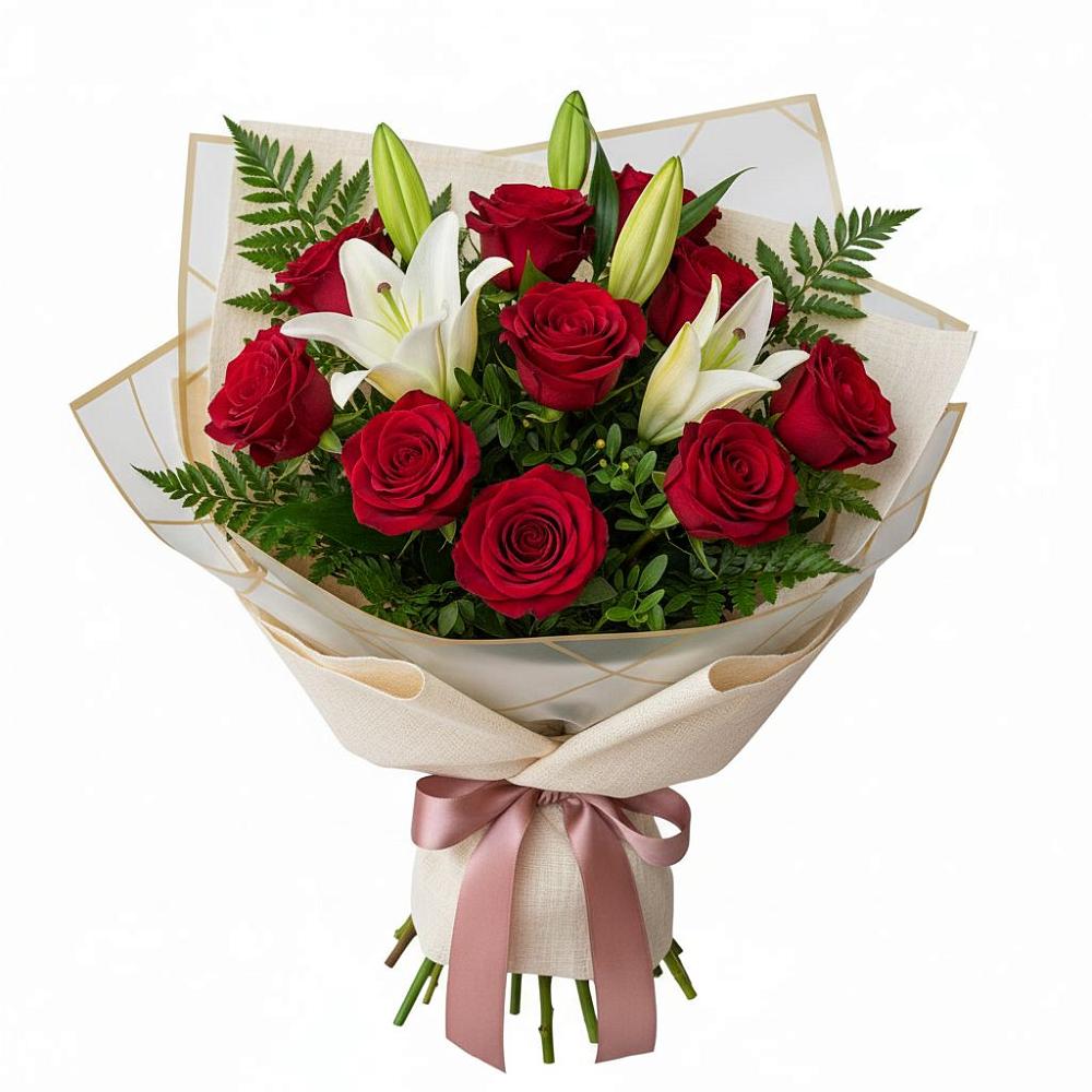 Букет цветов из: Лилии и Розы в Судаке