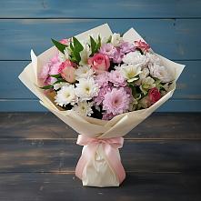 Букет цветов из:  Хризантемы, Альстромерии и Розы в Судаке