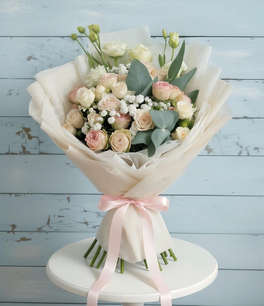 Букет цветов из: Розы и Лизиантусы в Судаке