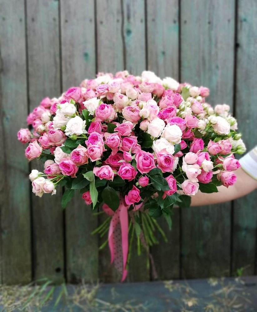 Букет Розовые кустовые розы Натали и Лав Лидия в Судаке