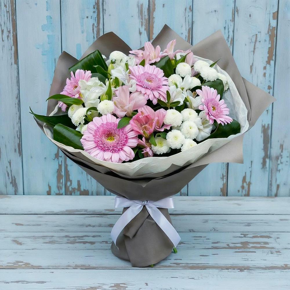 Букет цветов из: Герберы, Альстромерии и Хризантемы в Судаке