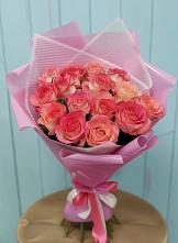 Букет 15 Розовых роз Равель в Судаке